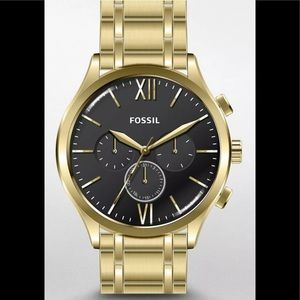 Fossil Flynn Neutra Chronograph Black Dial/ gold new in box